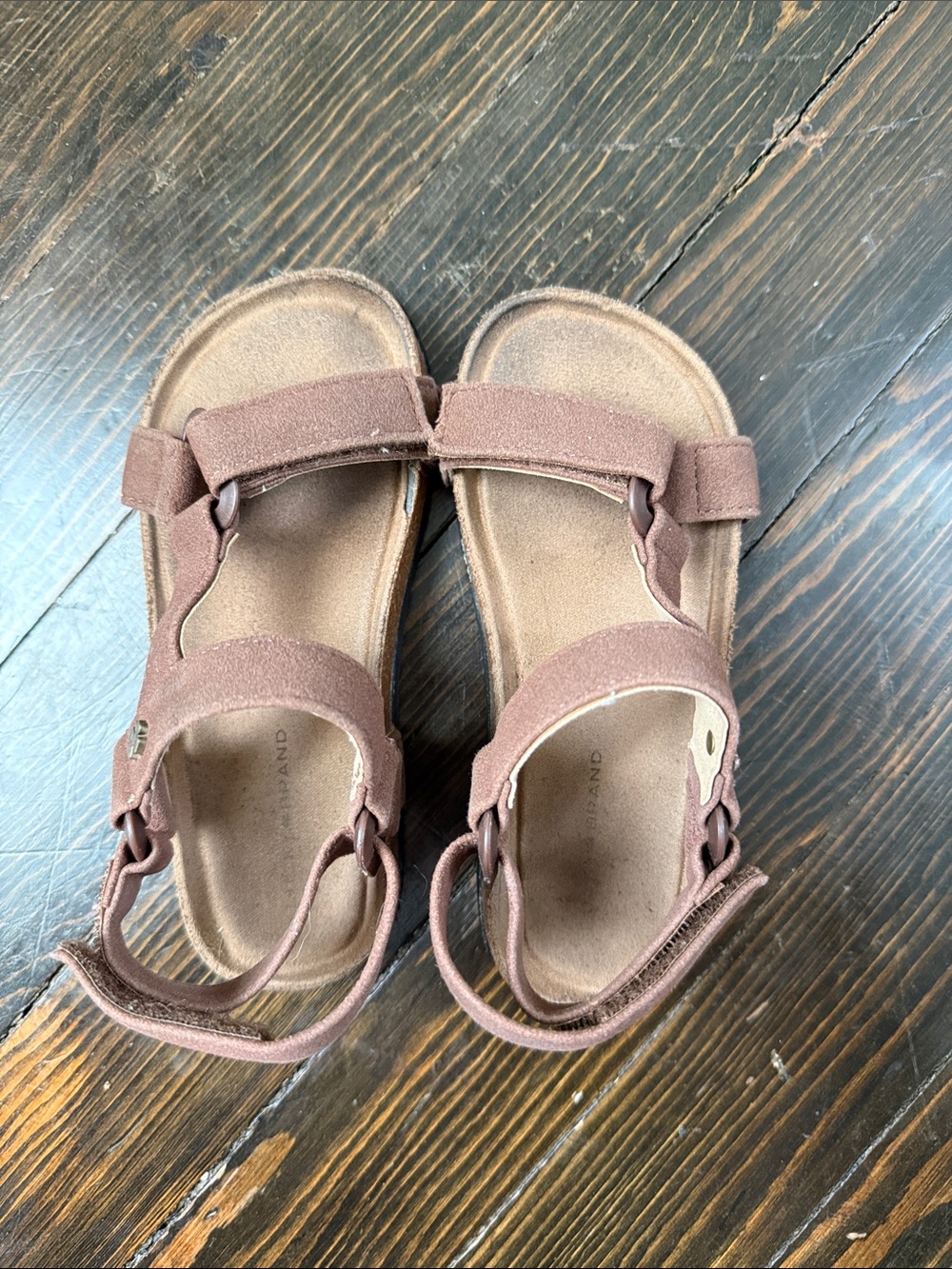 Kids Brown Adjustable Strap Sandals